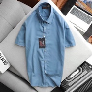 Men's short-sleeved shirt - Silk material, wrinkle-free, cool, sweat-absorbent - Men87_store a