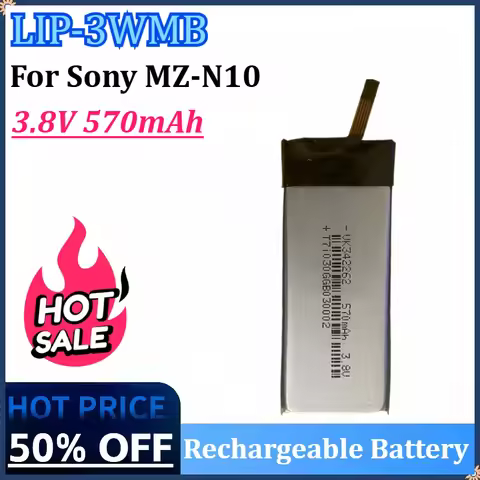 New LIP-3WMB 3.8V 570mAh Rechargeable Battery for Sony MZ-N10 MD N10 Music Player Batteries