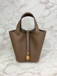 Hermes Picotin 18 大象灰 金扣