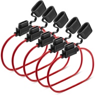 [UL Wire] Chanzon 5Pcs 12awg Standard/ATC/ATO Fuse Holder Waterproof Inline Marine (Maxium 35A) for 