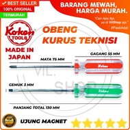 SMALL MAGNETIC ELECTRONIC TECHNICIAN THIN SCREWDRIVER KOKON JAPAN MAGNET PLUS MINUS ELECTRONIC SCREW