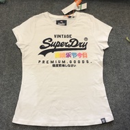 Extremely Dry superdry Women's Round Neck T-Shirt Short Sleeve Retro Street Wear New Product Slimmer