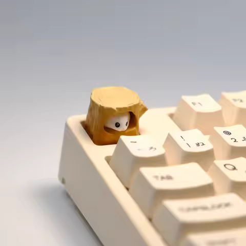 Hamster Stumps Keyboard Cap Custom Cute Resin Handmade KeyCap for Mechanical Keyboard Accessories 1U