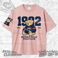 24H SHIP N9THNOVA Men T-Shirt 1982 Bear Print Casual Streetwear Fashion 3