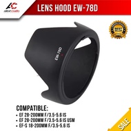 Lens Hood EW-78D - Lenshood Canon 18-200mm IS 28-200mm USM DSLR Camera Tele Lens