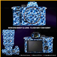 Sony A72/A7R3/A7R4/A7R5/A1/A9/A74/A75/A6400 Camo Skin Sticker | Detailed CNC Cutting Mold, Waterproo