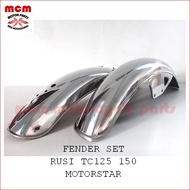 Stainless Fender Set FRONT REAR RUSI TC125 TC150 Racal Motorstar Motoposh Pinoy