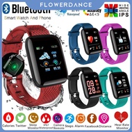 116 Plus Smart Watch Bluetooth Waterproof Sport Watch Smartwatch Heart Rate Monitor Blood Pressure Watches Men Women Wristwatch For Android Ios flower