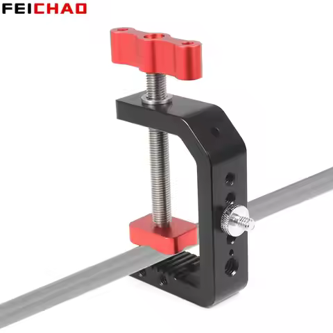 Heavy Duty Desktop C-Type Clamp Adjustable Desk Fixed Holder Clip 1/4 3/8 for Camera Photo Studio Li