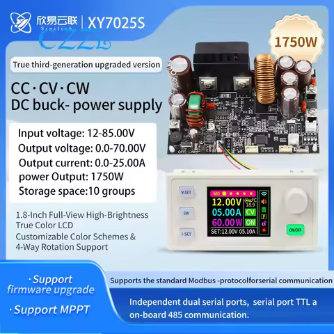XY7025S CNC DC Adjustable Stable Voltage Power Supply Constant Voltage and Current Module 70V/25A/17