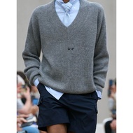 P7R7 DIO Knitted Sweater - Long Sleeve V-Neck Casual Wear for Sisters