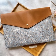 IPad Macbook 平板 電腦 保護套 收納袋 淺藍色花滿款