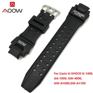 Strap for Casio G-Shock GA-1000 /1100 GW-4000 /A1100 G-1400 Sport Waterproof PU Replacement Band Wat