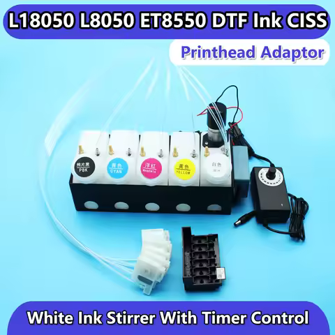 DTF CISS Convert Kit With Printhead Manifold Ink Damper For Epson XP600 EcoTank L18050 L8050 ET-8550
