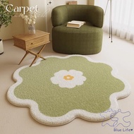 Ins Small Fresh Flower Carpet Bedroom Dresser Chair Non-slip Mat Children's Room Study Bed Blanket Cartoon Sofa End Table Carpet