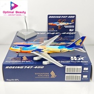 HX Model 1: 400 Singapore Airlines B747-400 9V-SPL 9V-SPK Alloy Model