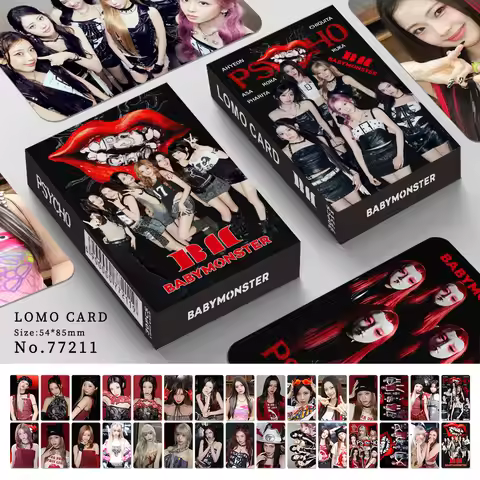 BABYMONSTER 30Pcs New Album PSYCHO Lomo Cards HD Printd Photocards RUKA AHYEON ASA CHIQUITA PHARITA 