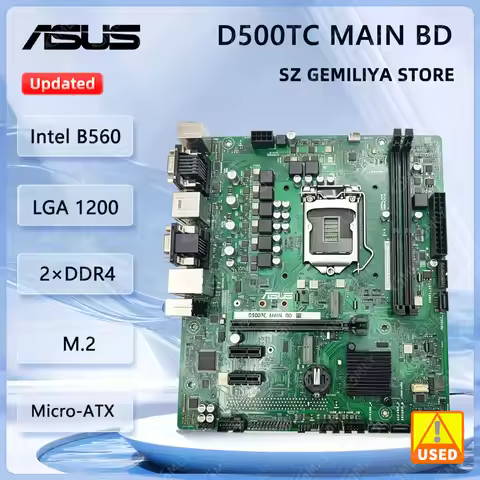 ASUS ExpertCenter D5 Tower D500TC MAIN BD Motherboard LGA 1200 DDR4 Intel B560 Micro-ATX M.2 support