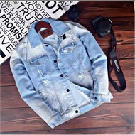 GRAFFITY Jaket Jeans Denim Pria