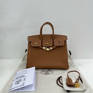 Hermes 愛馬仕 birkin25 金棕金扣W 全新 U刻