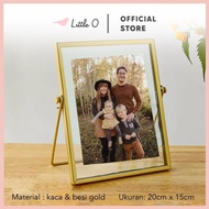 LITTLE O Gold Frame Photo Frame Cute Photo Frame 4x6 Scrapbook Unique Birthday Gift