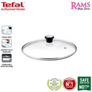 Tefal Glass Lid with Stainless Steel Border and Ventilation Hole / Cookware Glass Lid / Wok Glass Li