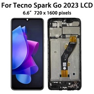 ต้นฉบับ6.6 "สำหรับ Infinix Tecno Spark Go 2023จอแอลซีดี BF7n จอแสดงผลแผงหน้าจอสัมผัสดิจิไทเซอร์อะไหล