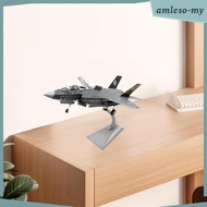 [AmlesoMY] 1/72 Scale F35 B Fighter Jet Model Diecast Plane Model Simulation Desktop