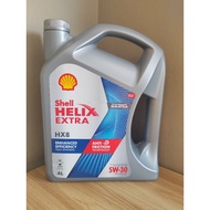 (SIRIM ✅) Shell Lubricant Oil (BUY 3 FREE 1) Helix HX8 5W-30 (4L) - Minyak Hitam Kereta