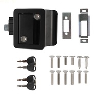 Black RV Paddle Entry Door Lock Latch Handle Knob Deadbolt Camper Trailer Global