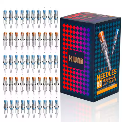 50Pcs Tattoo Cartridge Needle RM/RL/RS/M1 Disposable Safety Sterile Needle For Tattoo Pen Tattoo Mac