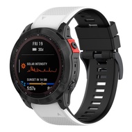 Suitable for Garmin Fenix 7 7X 7 s6 6XPro 3HR Quick Release Two-Color Texture Silicone Strap 22/26mm