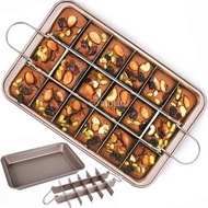 Others - 布朗尼烤盤 小蛋糕烤盤 方形蛋糕模具 布朗尼盤 烘焙用具 Brownie盤 布朗尼蛋糕盤-31*19.5*4cm