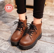 [ส่งเร็วพิเศษ!] 👞A34 รองเท้าหนังสไตล์เกาหลี ข้อสูง คอสเพลย์ cosplay สีดำ สีน้ำตาล - รองเท้านักเรียน 