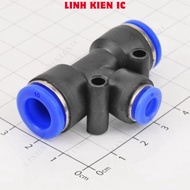 [3 Pieces]- PEG10-6 T-Tube Pneumatic Connector 6mm to 10 - 10mm Linhkien IC