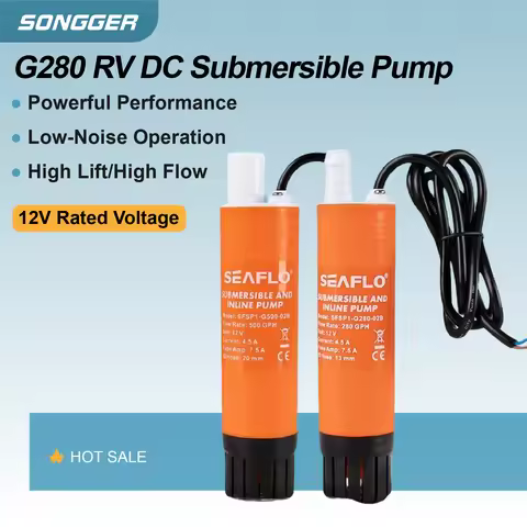 G280 Diesel RV DC Mini Submersible Pump 12V Diesel Water Refill Fuel Pump 5M Lift Copper Motor Overh