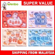 Wenbo Beg Dokumen A4 Document Bag 3D Cartoon Colorful Button File Plastic File Children's Homework P