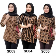 Batik Blouse Kombinasi Terbaru