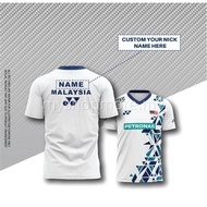 Custom Jersey Badminton Jersey Petronas Full Sublimation Baju Lelaki Dewasa Berkolar Plus Size Jerse