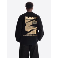 WASSUP High Street Street Street Wear Letter Street Wear Long-Sleeved t-Shirt Men Women Autumn Winte