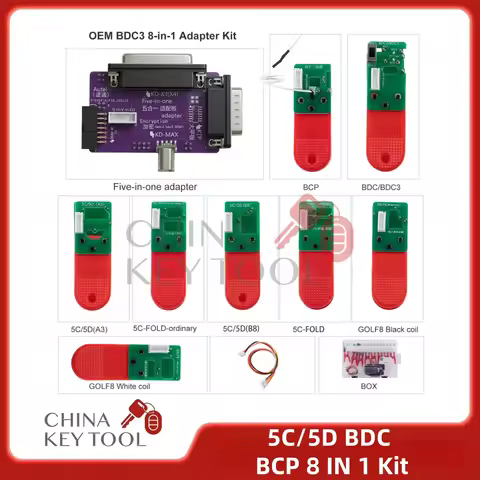 8-in-1 Free Soldering Key Adapter for BMW BDC3 BCP & MQB49 5C/5D Compatible with VVDI Key Tool Plus 