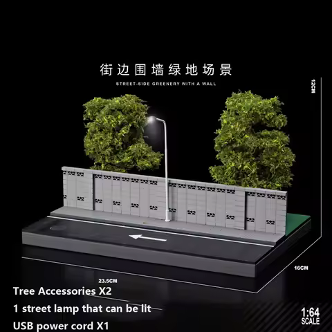 1/64 Diorama Miniature Scene Corner of the Street Wall Arquitectura Model Kit Diy Decoration Collect