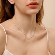 綠松石琺瑯衛星十字架項鍊 - 14K注金 - 歐美項鏈