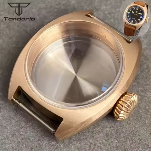 Real Cusn8 Bronze 36mm Automatic Diver Man Watch Case Double Domed AR Sapphire Fit NH34 NH35 NH36 ET