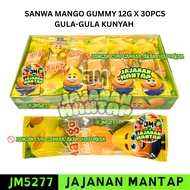 Halal SANWA Mango Gummy 12g x 30pcs Gula-Gula Kunyah Jm5277