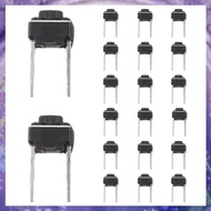 [P K A M] 20 Pcs 6x6x5mm Momentary Tactile Tact Push Button Switch 2 Pin DIP Through Hole