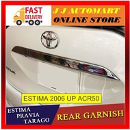 Toyota Estima ACR50 Rear Trunk Garnish Chrome Cover