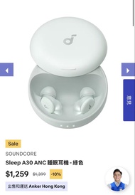 SOUNDCORE Sleep A30 ANC 睡眠耳機 (綠色)