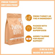 [New & Improved] Buddy Bites - Adult Dry Dog Food - Turkey (European Kibble Made From Fresh Turkey)