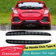 ควันไฟ LED สะท้อนแสงด้านหลังกันชนไฟท้ายสำหรับ Honda Civic Type R Hatchback / Si Sedan 2017 2018 2019